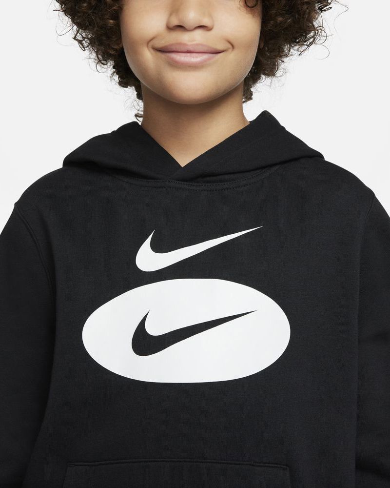sweat a capuche nike sportswear core noir pour enfant dm8097 010