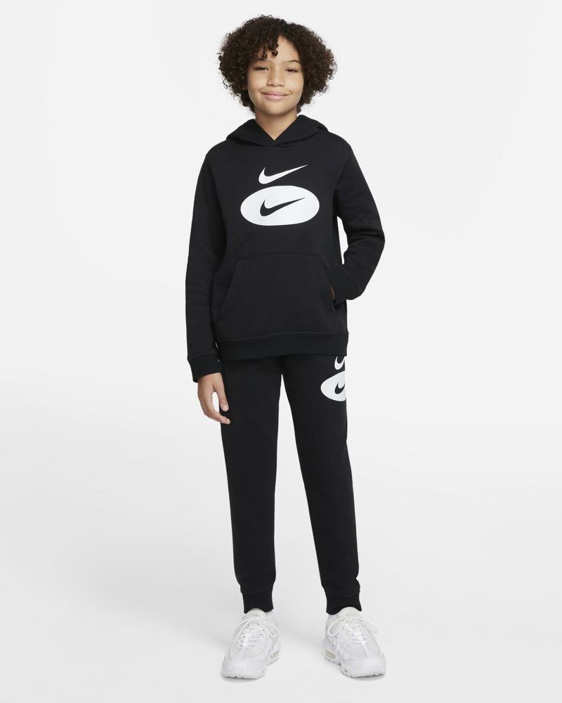 sweat a capuche nike sportswear core noir pour enfant dm8097 010