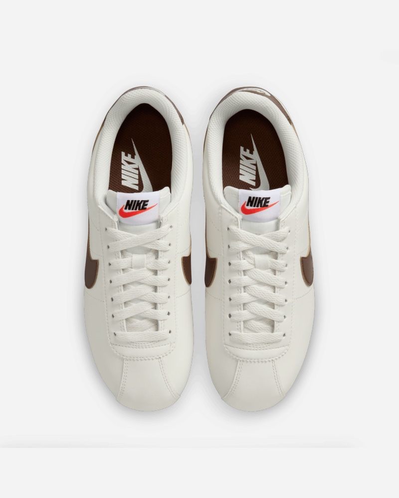 Nike cortez blanche et top or
