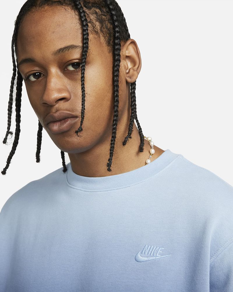 Nike men's sportswear club crewneck sweatshirt psychic blue store
