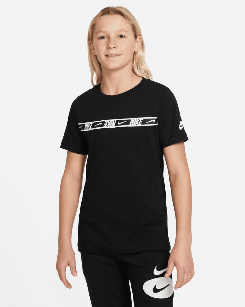 tee shirt nike sportswear repeat noir pour enfant dq5102 010