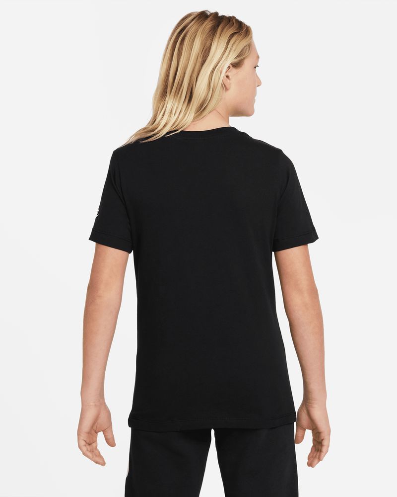 tee shirt nike sportswear repeat noir pour enfant dq5102 010