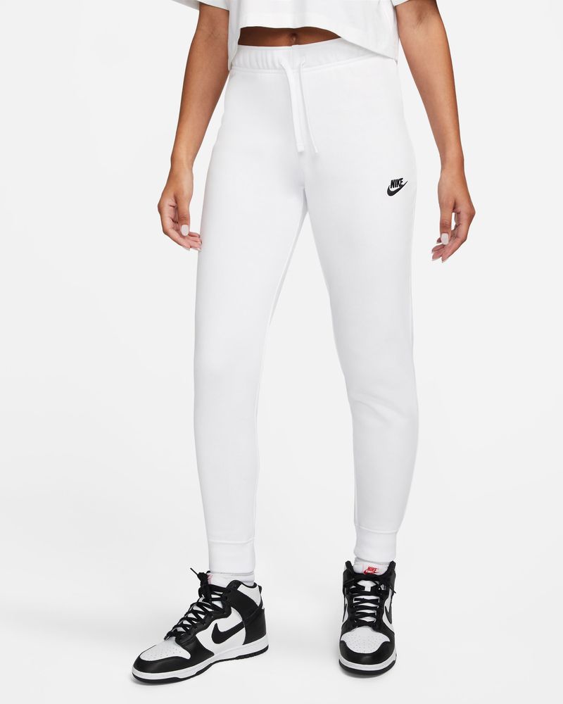 Calças de cintura média para mulher Nike Sportswear Club Fleece -  DQ5174-100 - Branco