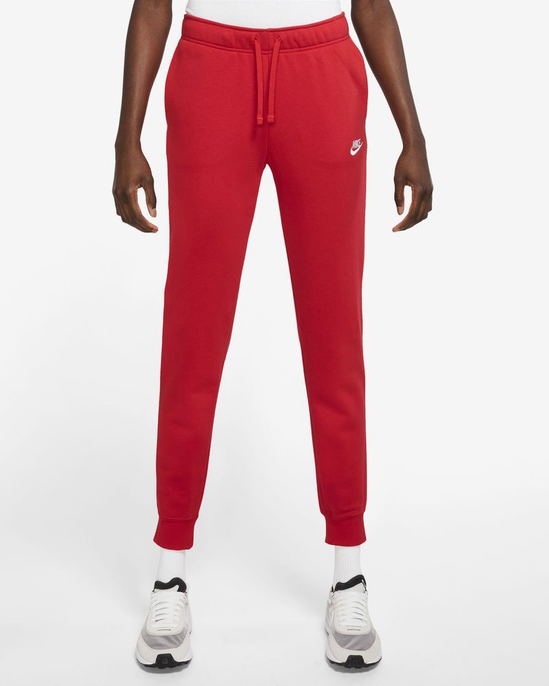 Bas de jogging Nike Sportswear Club Fleece Mid-Rise Rouge pour Femme