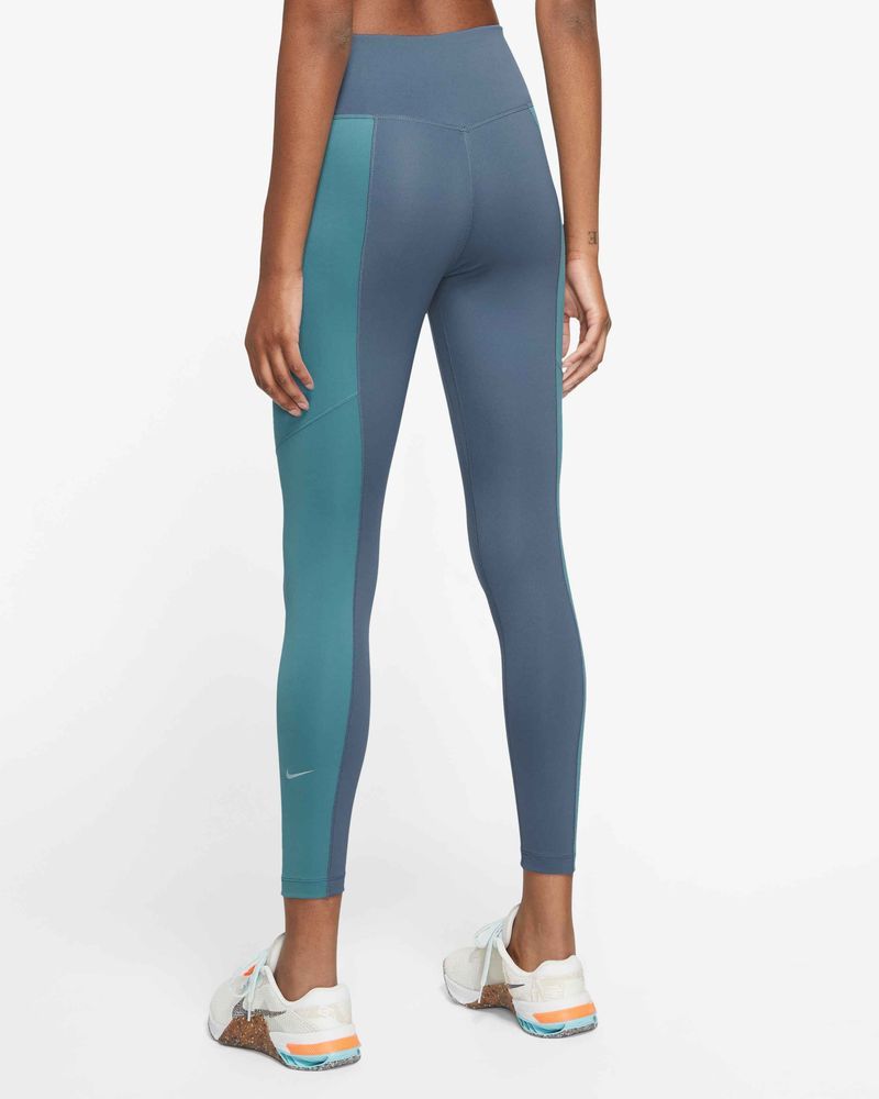 Legging Nike One Mid-Rise 7/8 Color-Block para mulher - DQ5550-491 - Azul