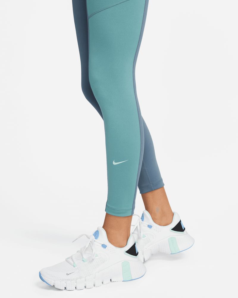 Legging Nike One Mid-Rise 7/8 Color-Block para mulher - DQ5550-491 - Azul