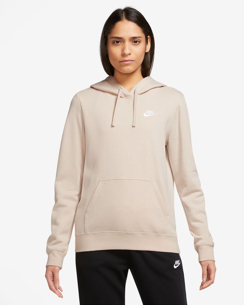 Women's Nike Sportswear Club Fleece Beige & White Hoodie – DQ5793-126