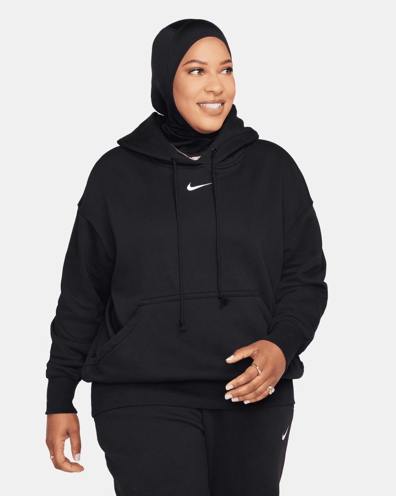 Sudadera con capucha Nike Sportswear Phoenix Fleece Oversized Negro, Mujer