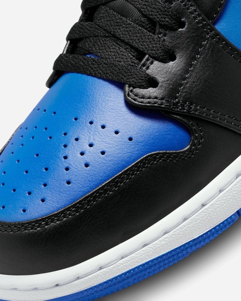 Nike Jordan 1 Mid Black Blue shoes for men EKINSPORT
