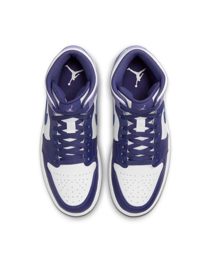 Zapatillas Air Jordan 1 Mid Violeta y Blanco Hombre EKINSPORT