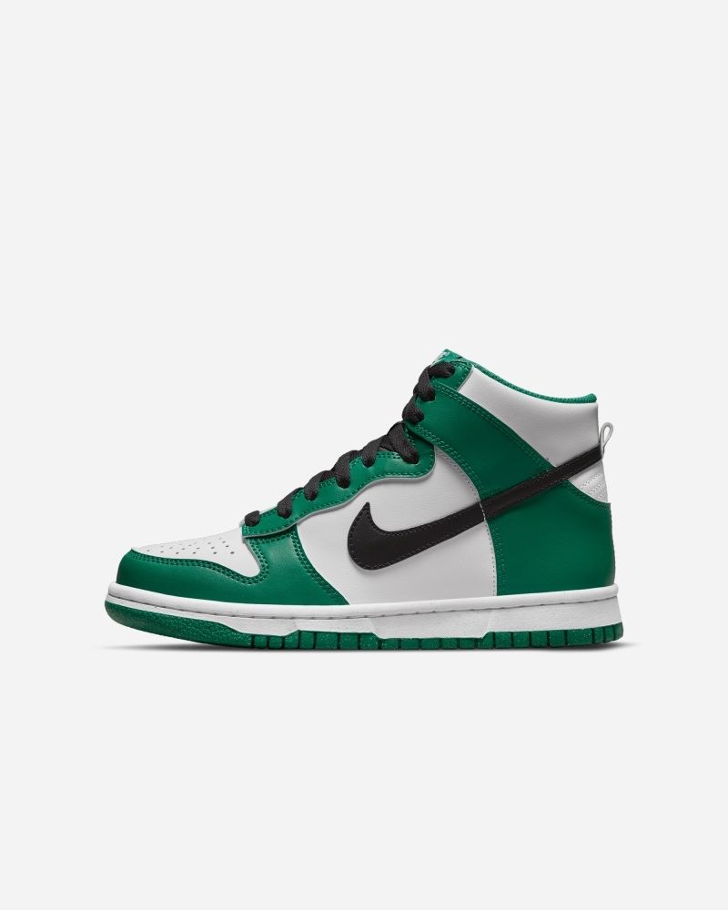 Nike Dunk High Verde/Branco/Preto Sapatos de criança