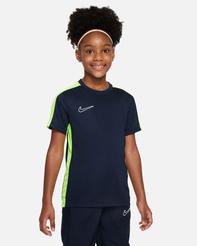 Camiseta Nike Dri-Fit Academy 23 Niño - DR1343-452 - Azul Marino y Amarillo  Fluorescente