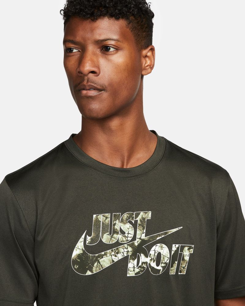 Men s Nike Dri Fit Graphic Training Green T Shirt DR7549 355