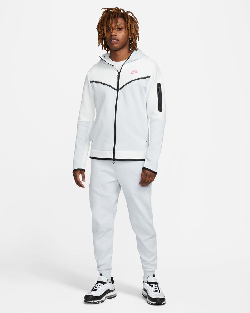 Hooded sweatshirt with zip Nike Sportswear White for Men DV0537