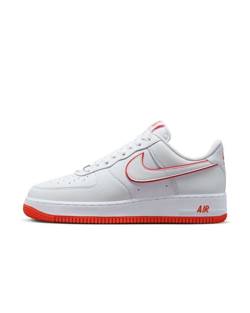 Zapatillas Nike Air Force 1 '07 Blanco y Rojo, Hombre