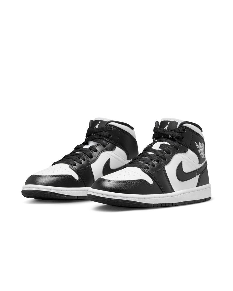 Scarpe Nike Jordan 1 Mid bianche e nere da donna EKINSPORT