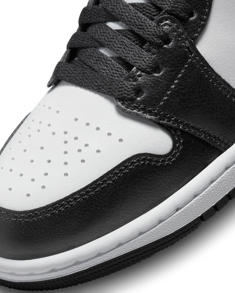Scarpe Nike Jordan 1 Mid bianche e nere da donna EKINSPORT