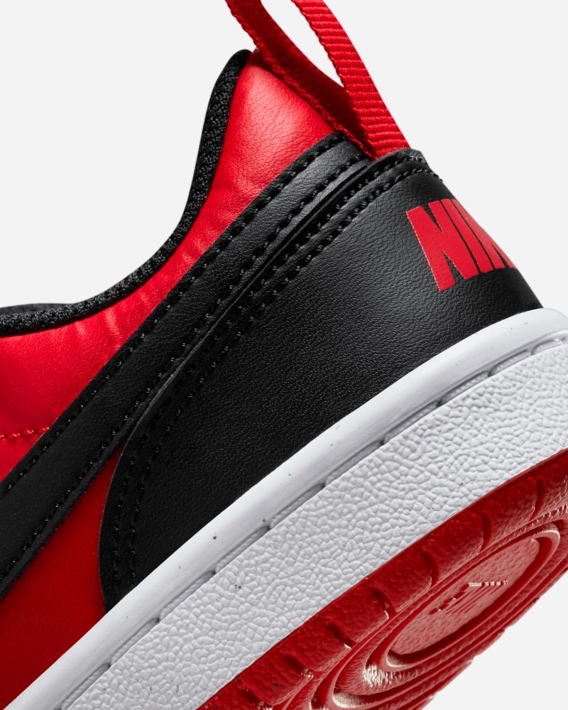 Nike Court Borough Low Recraft Black Red Children s Shoes