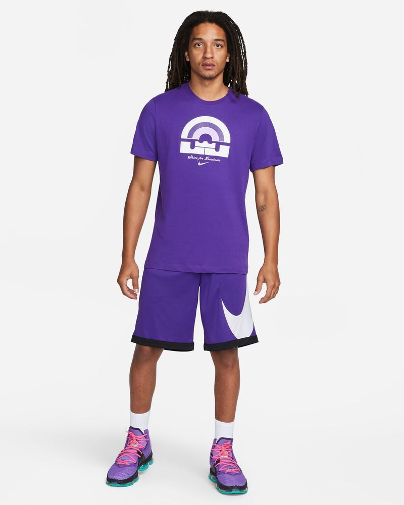 NIKE DRI-FIT LEBRON BASKETBALL T-SHIRT 'PURPLE