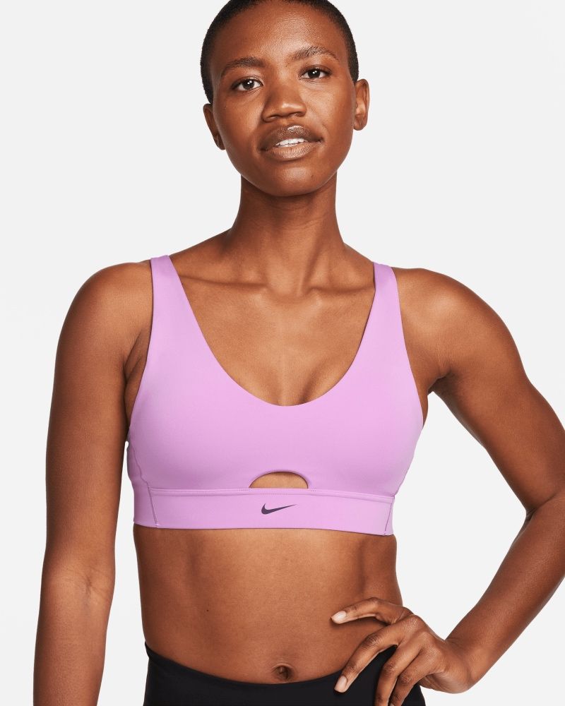 Nike Womens Indy Medium Support Padded Plunge Cutout Sports Bra