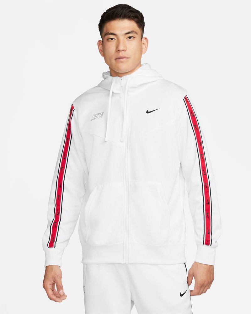 sweat a capuche nike sportswear repeat blanc pour homme dx2025 100