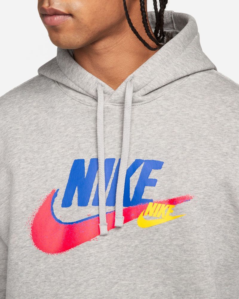 grey nike fleece hoodie