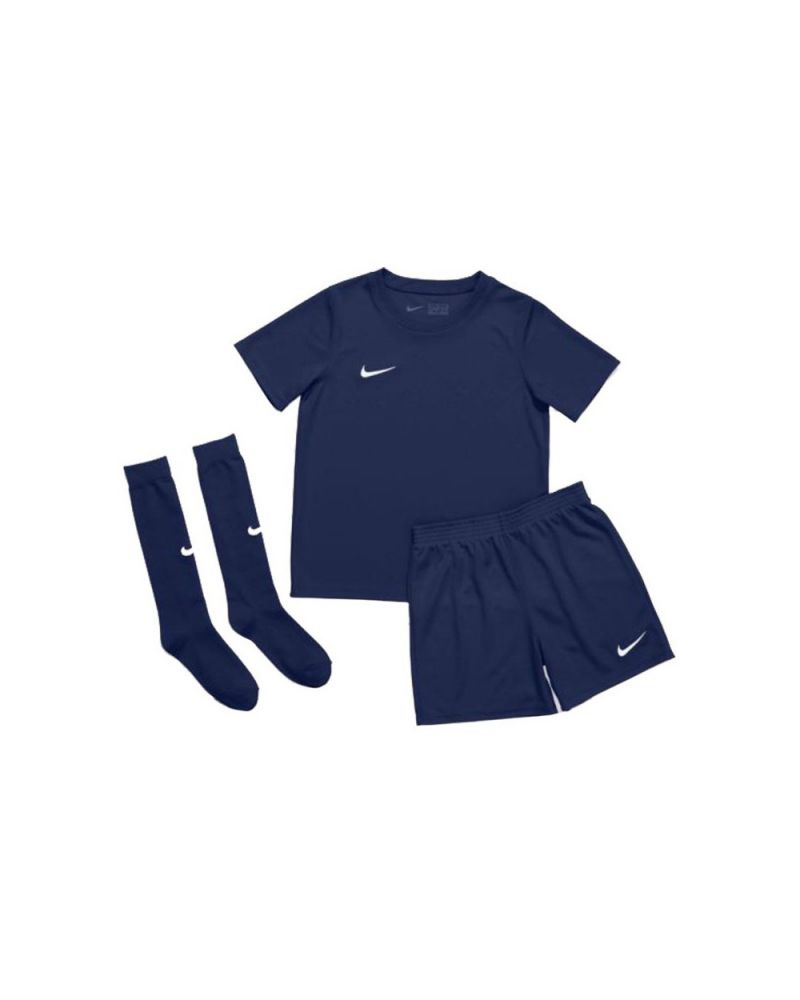 Ensemble maillot et short foot bleu marine pour enfant