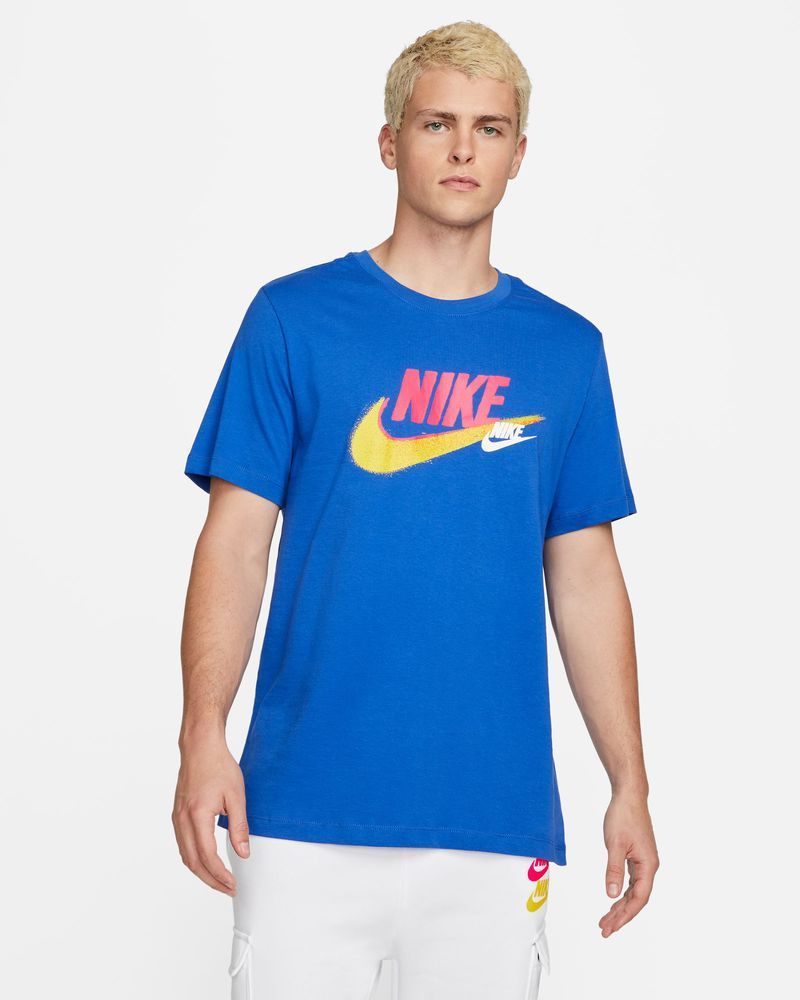 Tee-shirt Nike Sportswear bleu pour homme - Petit logo Nike