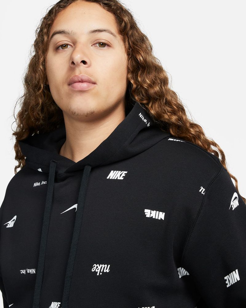 Sweat à capuche Nike Club Fleece+ Allover Print Noir pour Homme ...