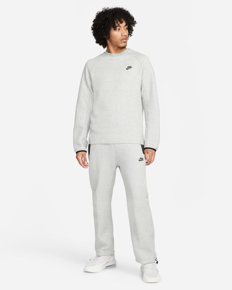 Sweat-shirt Nike Tech Fleece Crew Gris pour Homme