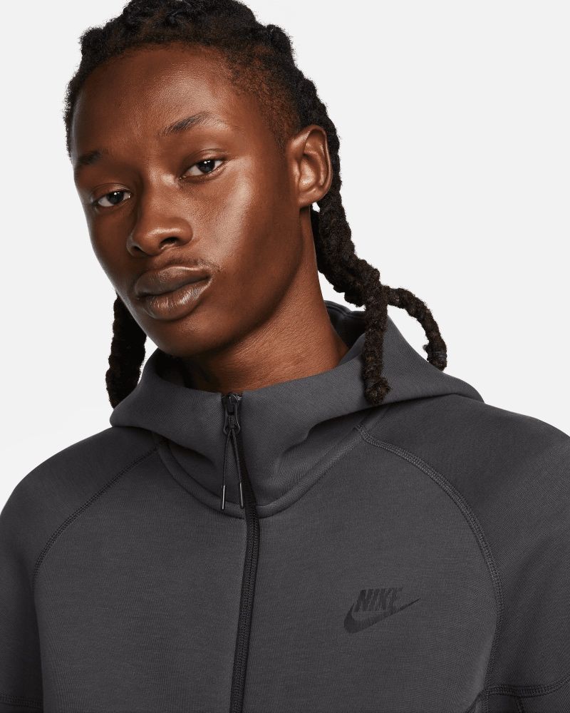 Sweat à capuche Zippé Nike Tech Fleece Windrunner Noir Grain pour Homme ...