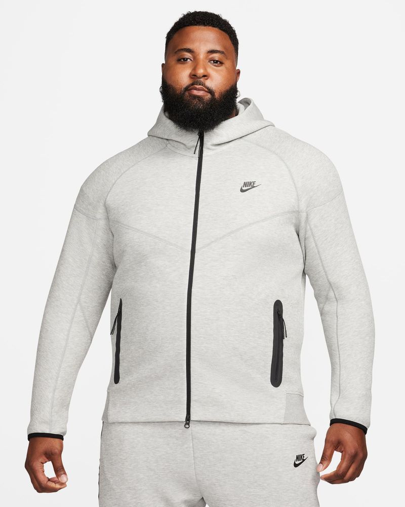 Sweat zippé à capuche Nike Tech Fleece Windrunner Gris pour Homme