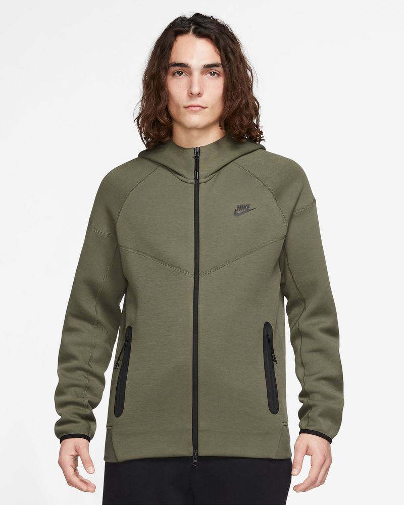 Veste sportswear windrunner kaki noir homme - Nike