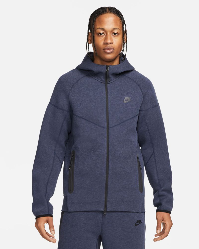 Sweat zippé à capuche Nike Tech Fleece Windrunner Bleu Marine pour