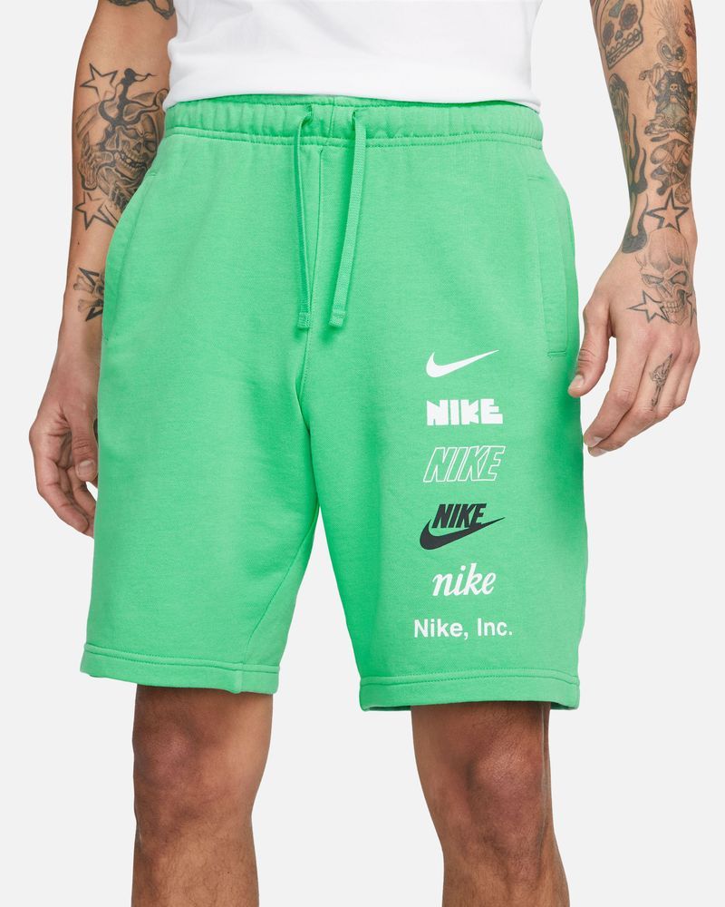 Nike club shop fleece shorts green