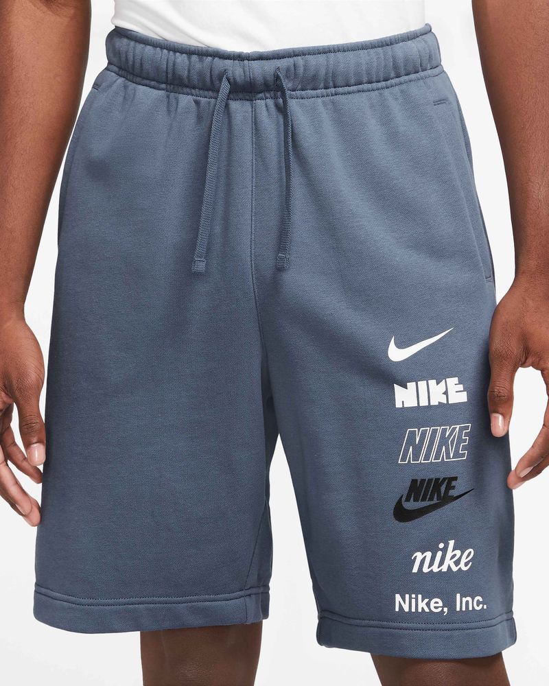 Nike club fleece shorts blue sales