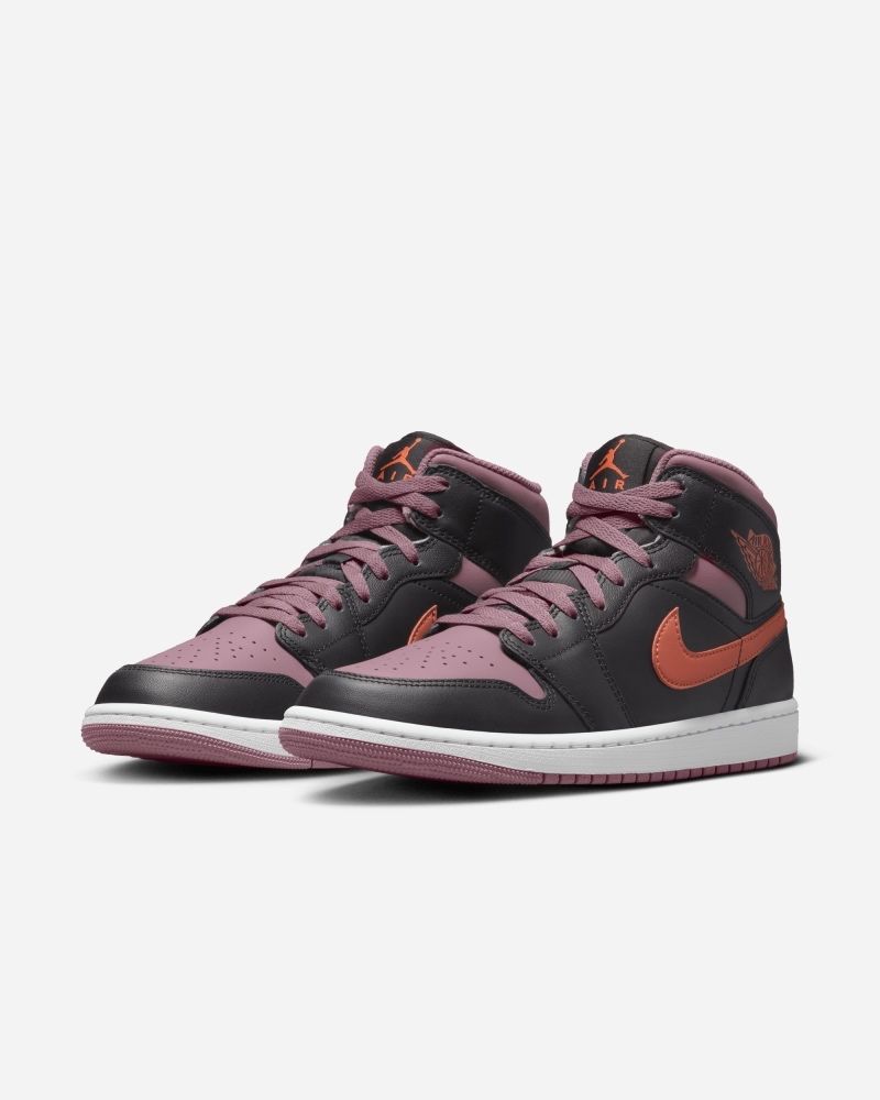 Chaussures Air Jordan 1 Mid SE Noir Orange pour Homme EKINSPORT