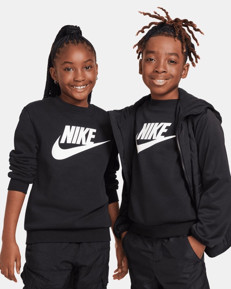 Camisola Nike Sportswear Club Fleece preta para criança