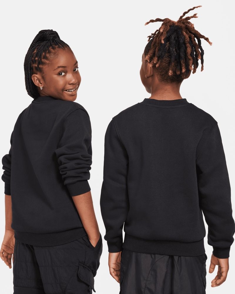 Children s Nike Sportswear Club Fleece Black Sweatshirt EKINSPORT