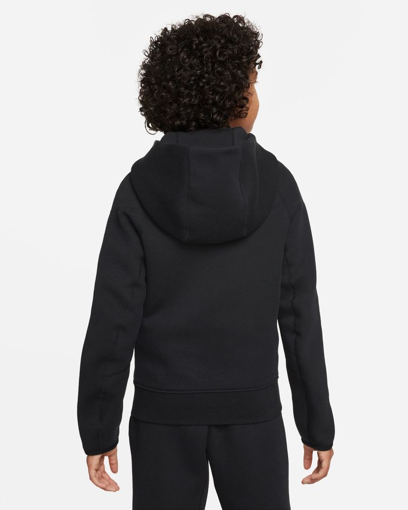 Sweat zippé à capuche Nike Tech Fleece Noir pour Enfant