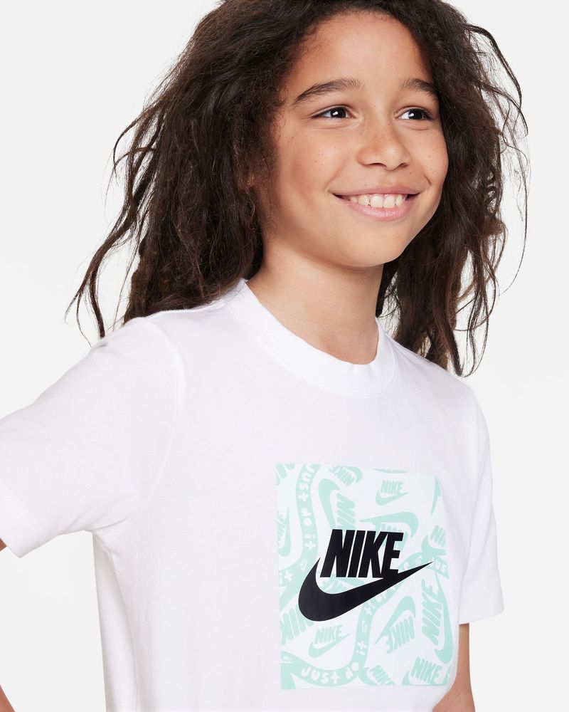 white nike tape t shirt
