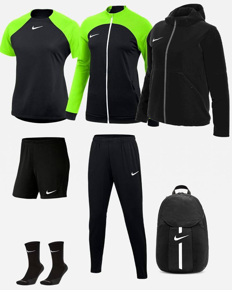 Ensemble Nike femm Pack 7 pièces Maillot Academy Pro Short Park III Chaussettes basses Squad Veste Academy Pro Pantalon de survêtement Academy Pro Veste doublée Team Fall Sac à dos Academy Team DH9242 BV6860 SK0030 DH9250 DH9273 D8039 DC2647