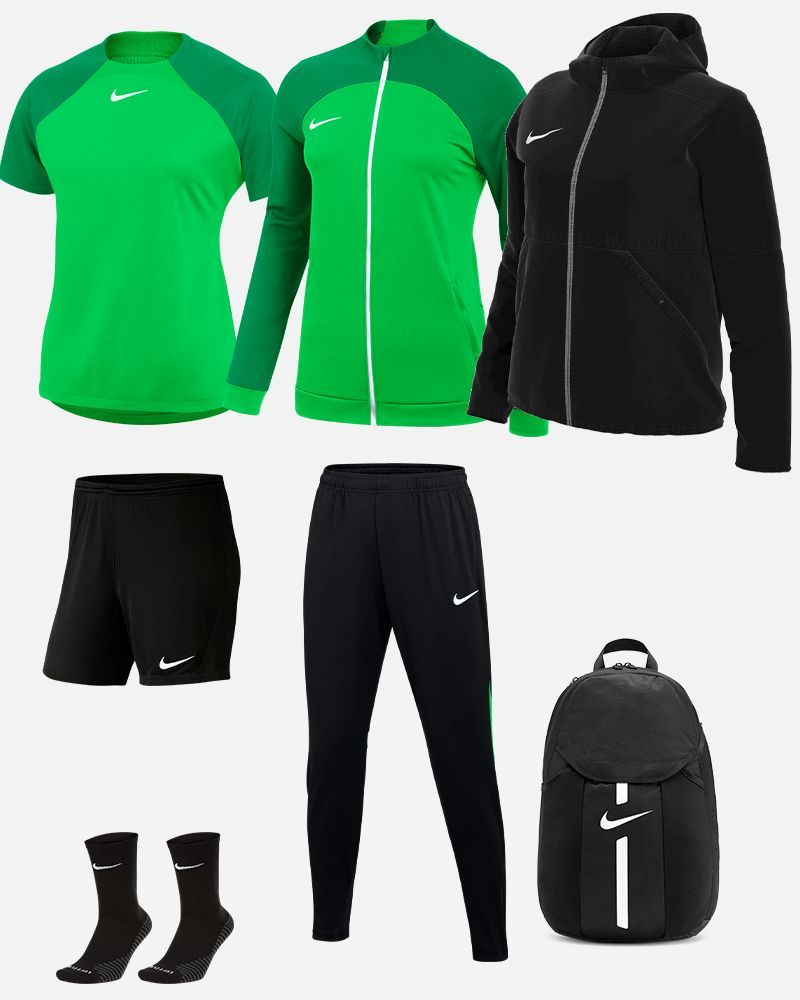 Ensemble Nike femm Pack 7 pièces Maillot Academy Pro Short Park III Chaussettes basses Squad Veste Academy Pro Pantalon de survêtement Academy Pro Veste doublée Team Fall Sac à dos Academy Team DH9242 BV6860 SK0030 DH9250 DH9273 D8039 DC2647