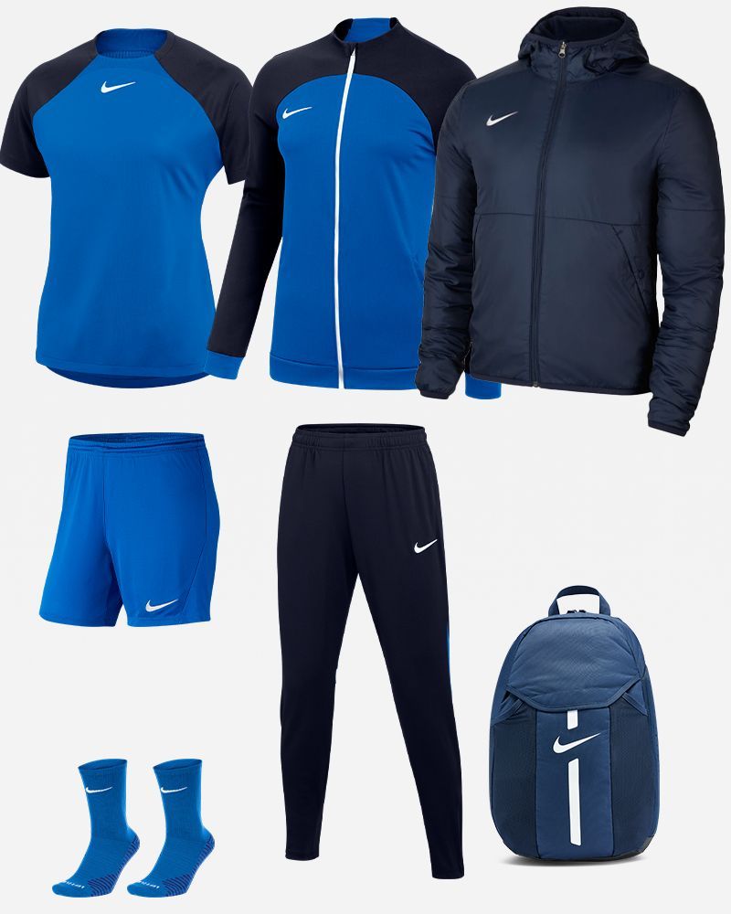 Ensemble Nike Academy Pro pour Femme. Survêtement + Maillot + Short + Chaussettes + Parka + Sac (7 pièces)