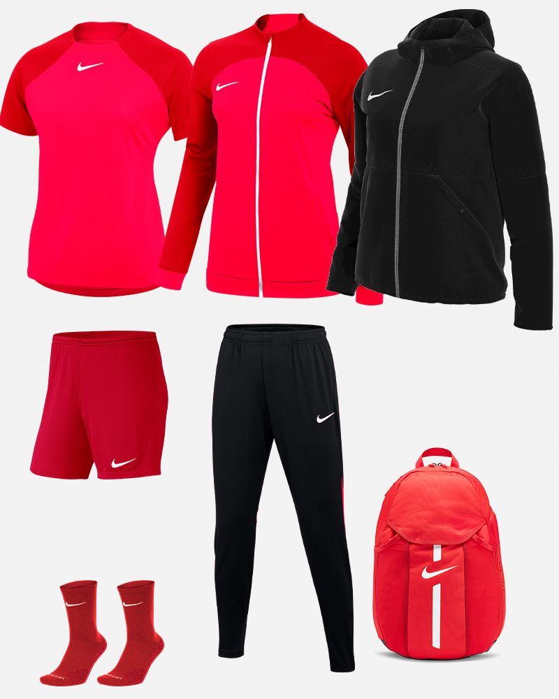 Ensemble Nike femm Pack 7 pièces Maillot Academy Pro Short Park III Chaussettes basses Squad Veste Academy Pro Pantalon de survêtement Academy Pro Veste doublée Team Fall Sac à dos Academy Team DH9242 BV6860 SK0030 DH9250 DH9273 D8039 DC2647