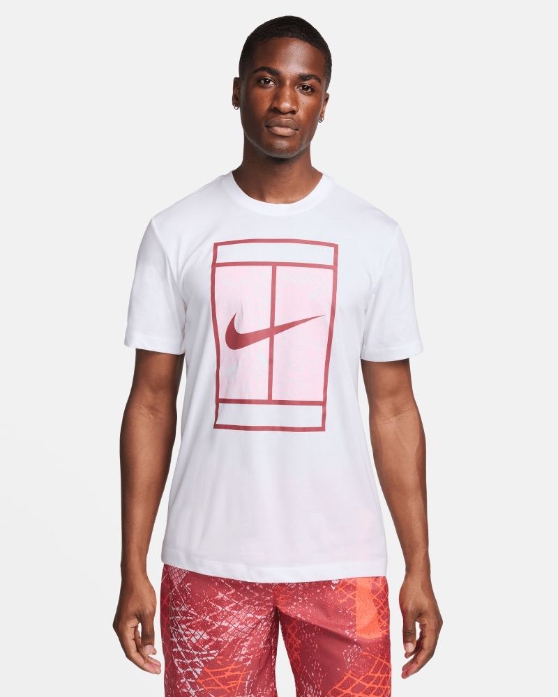 Nike T SHIRT HOMME BLANC/ROUGE 