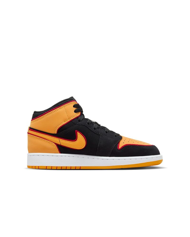 Jordan 1 hotsell mid noir orange