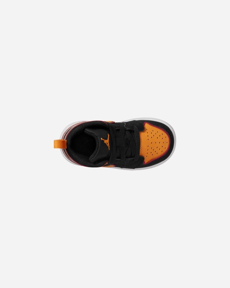 Jordan 1 Mid Se Black Orange Children s Shoes EKINSPORT