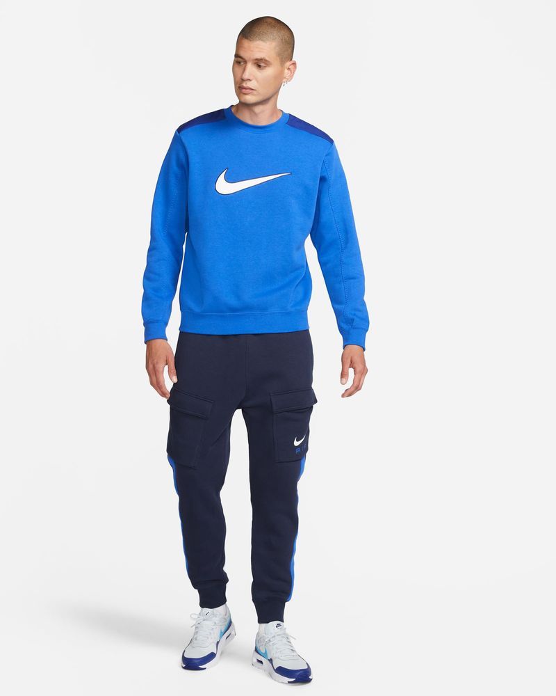 Men s Nike Sportswear SP Fleece Crew BB Blue Sweatshirt EKINSPORT