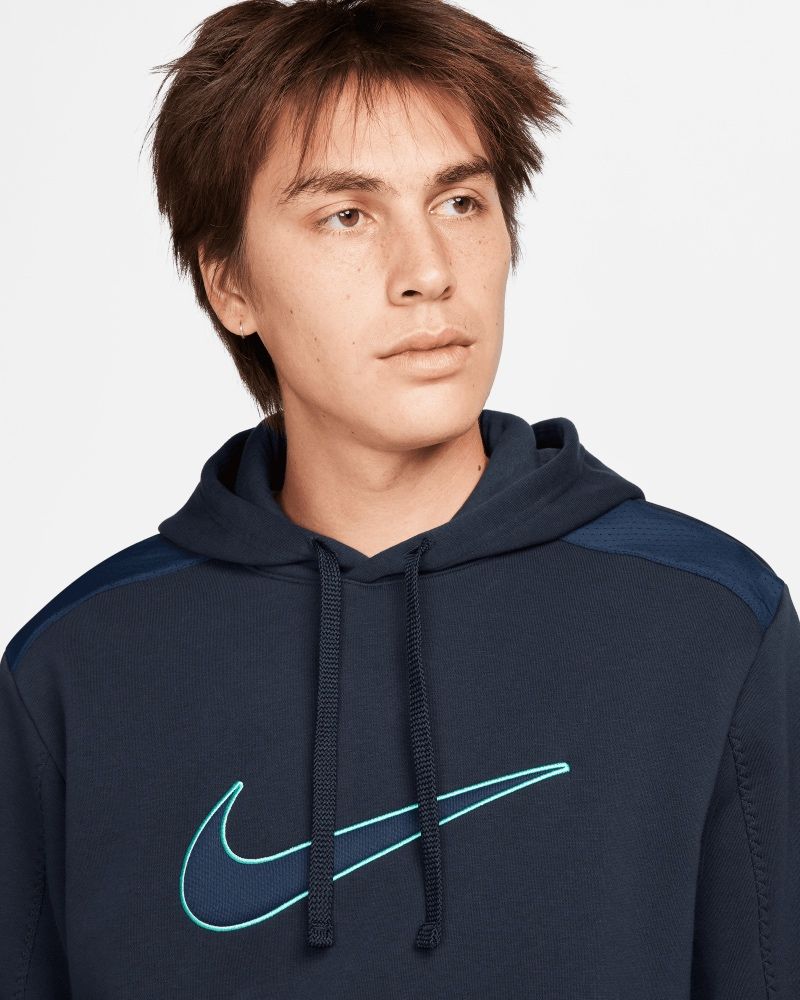 Sweat capuche sales nike gris homme